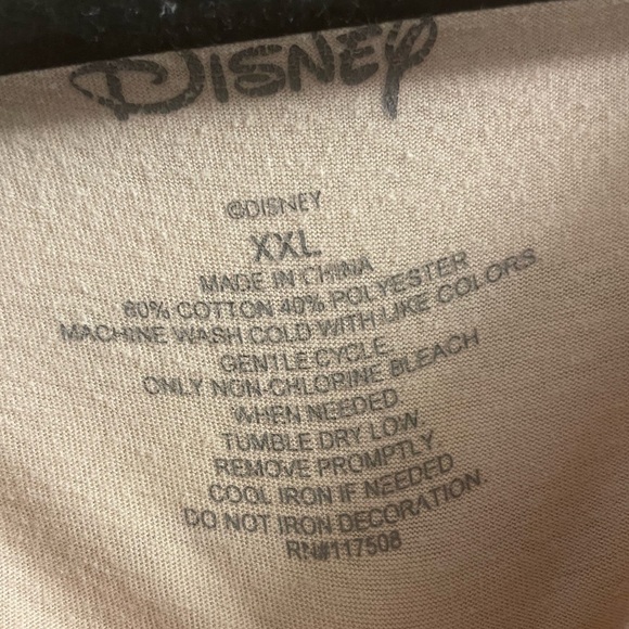 Disney Like New Womens Tinkerbell Shirt 2X 2xL XXL. Gold metallic accents, EUC - Picture 3 of 4